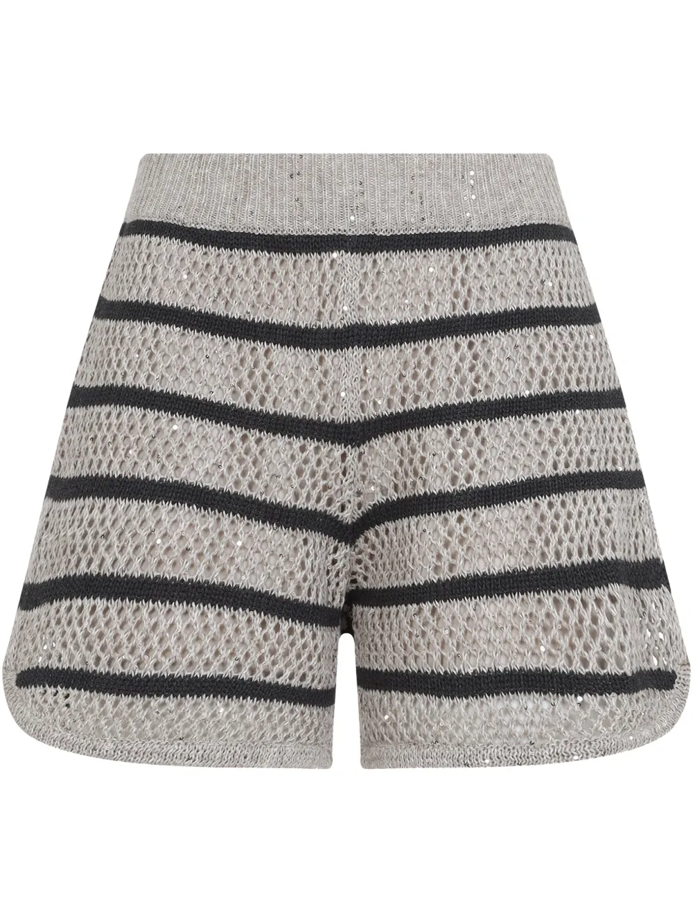 Brunello Cucinelli striped shorts | Neutrals | Image 1