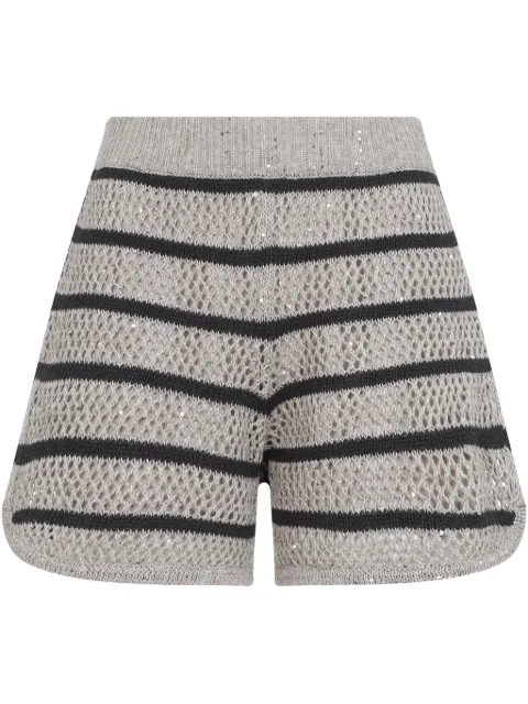 Brunello Cucinelli shorts con motivo de rayas