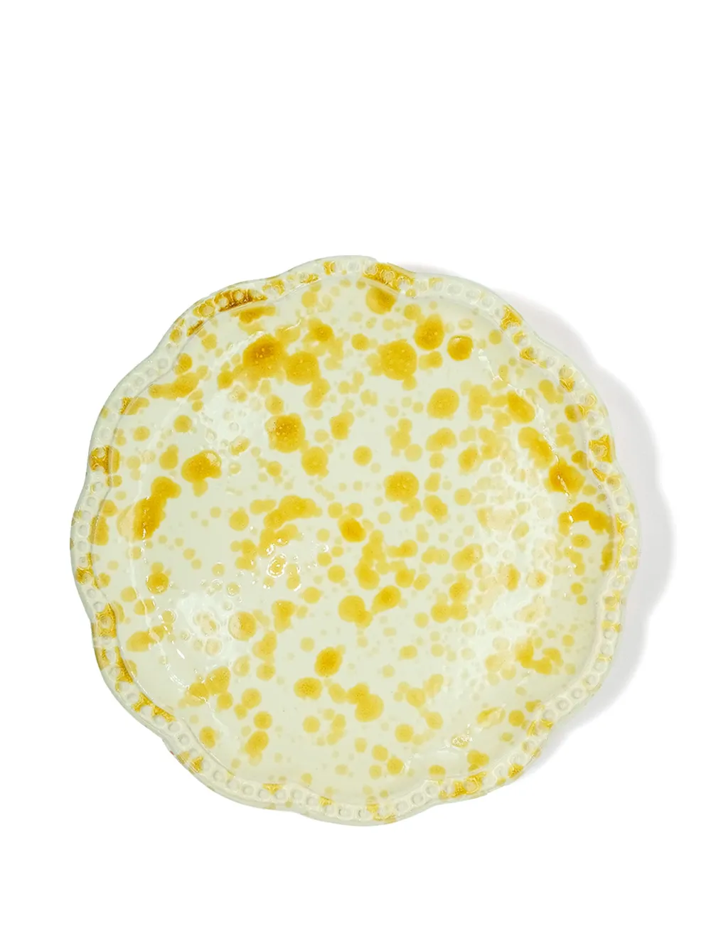 Cabana Speckled dessert plate (19cm) | Yellow | Image 1