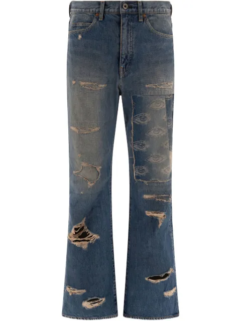 KAPITAL eye-motif jeans