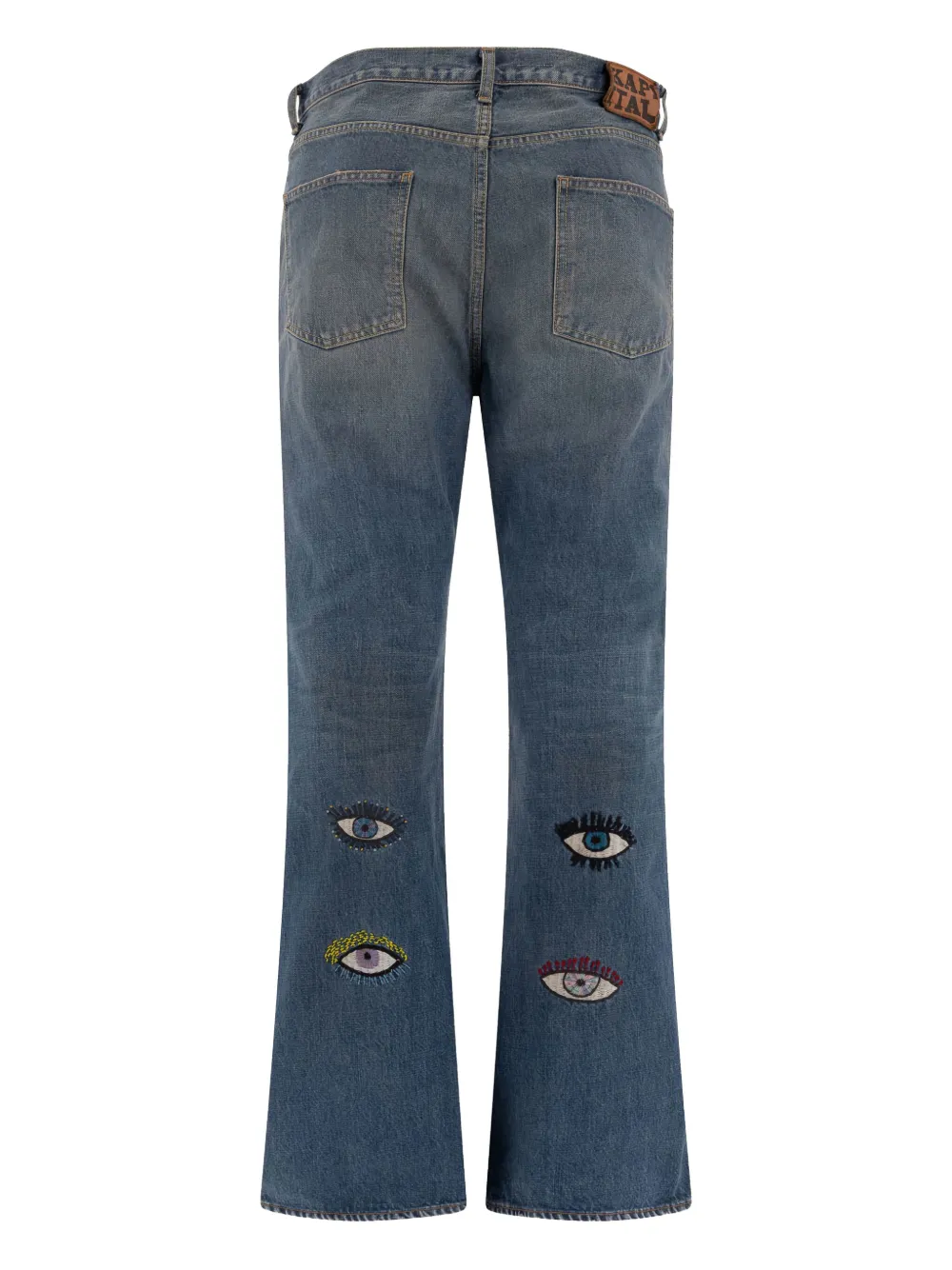 KAPITAL Jeans met oogprint - Blauw