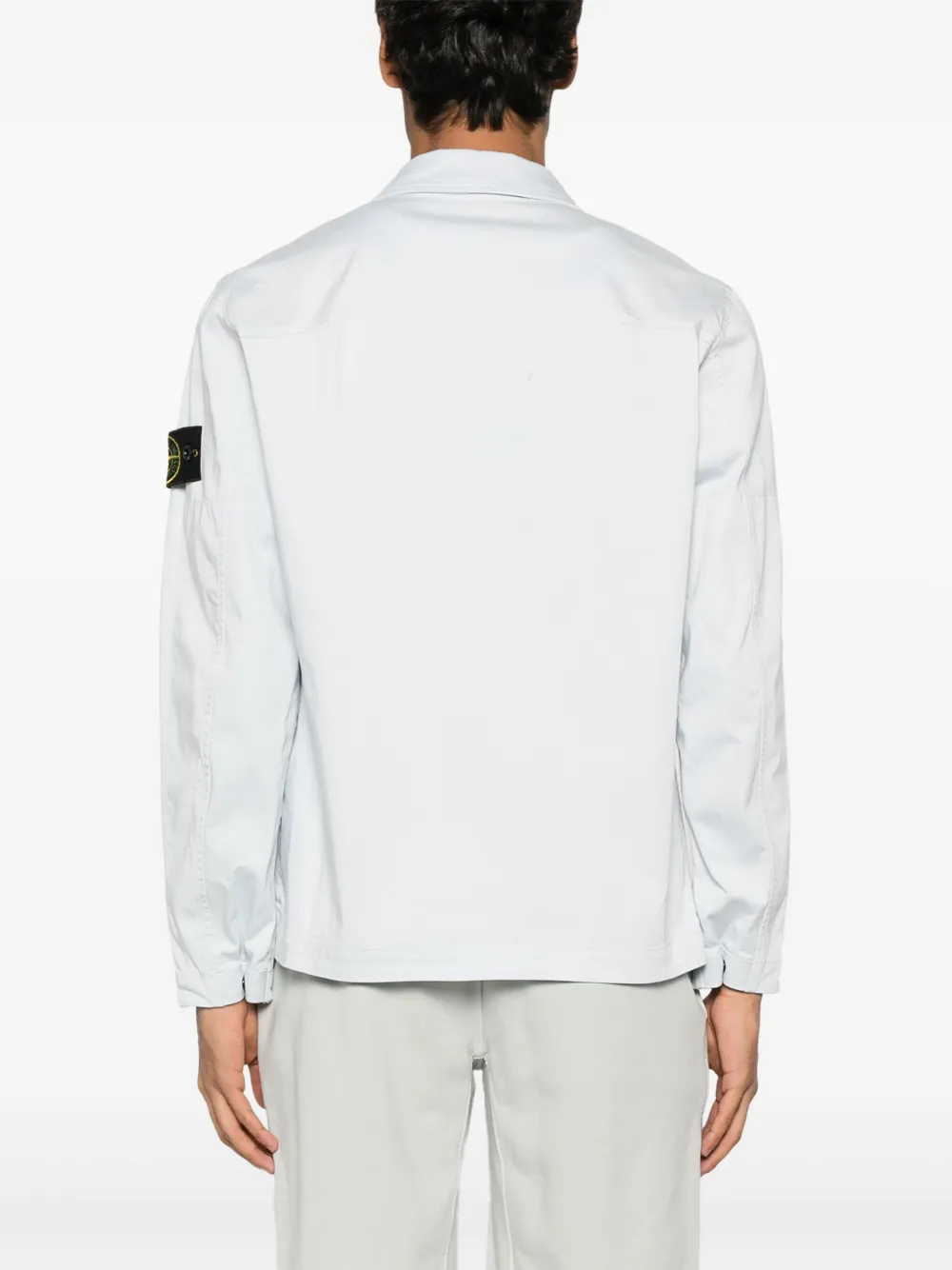 Stone Island Shirtjack van stretch-katoen Blauw