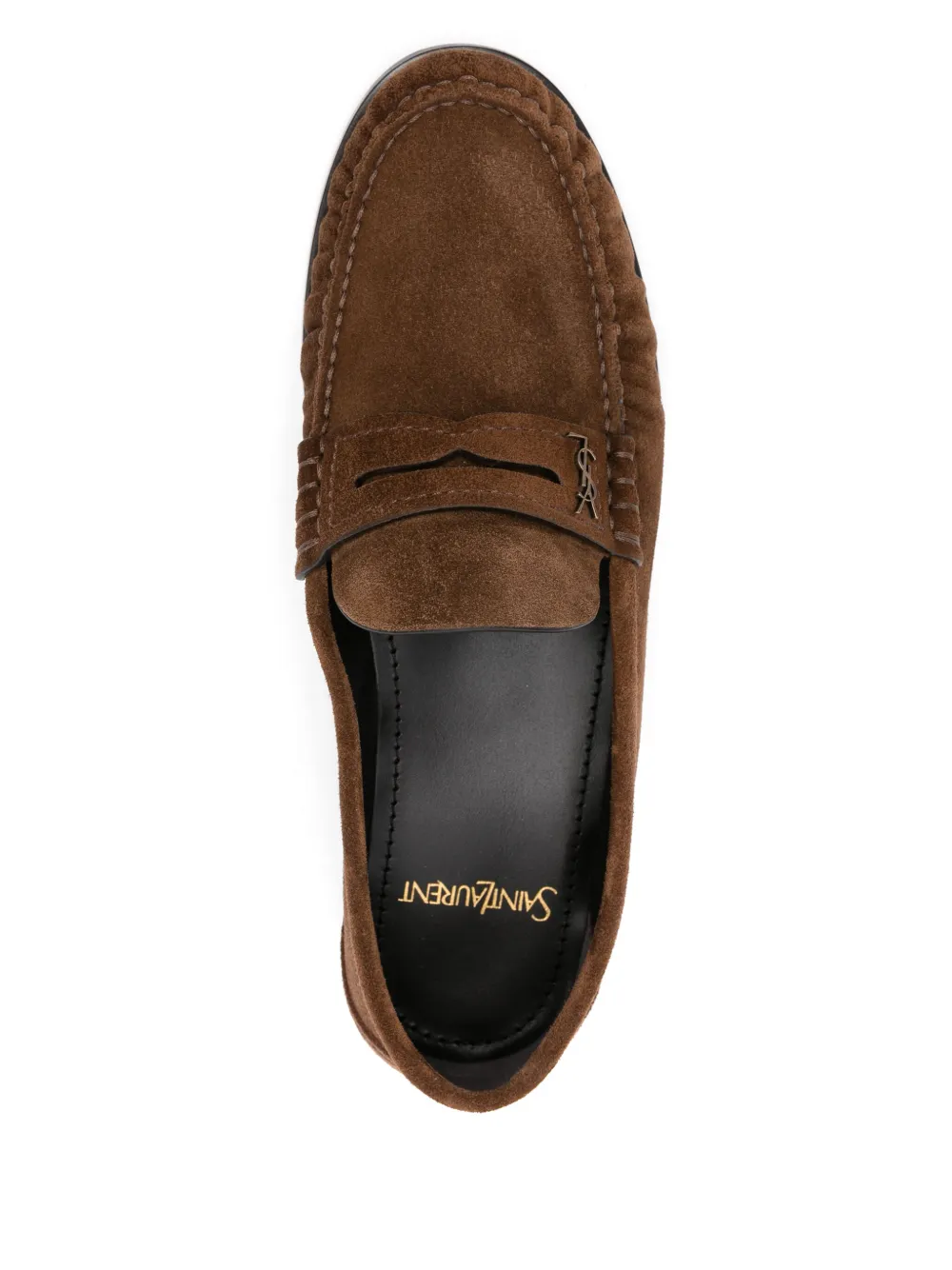 Saint Laurent suede loafers Brown