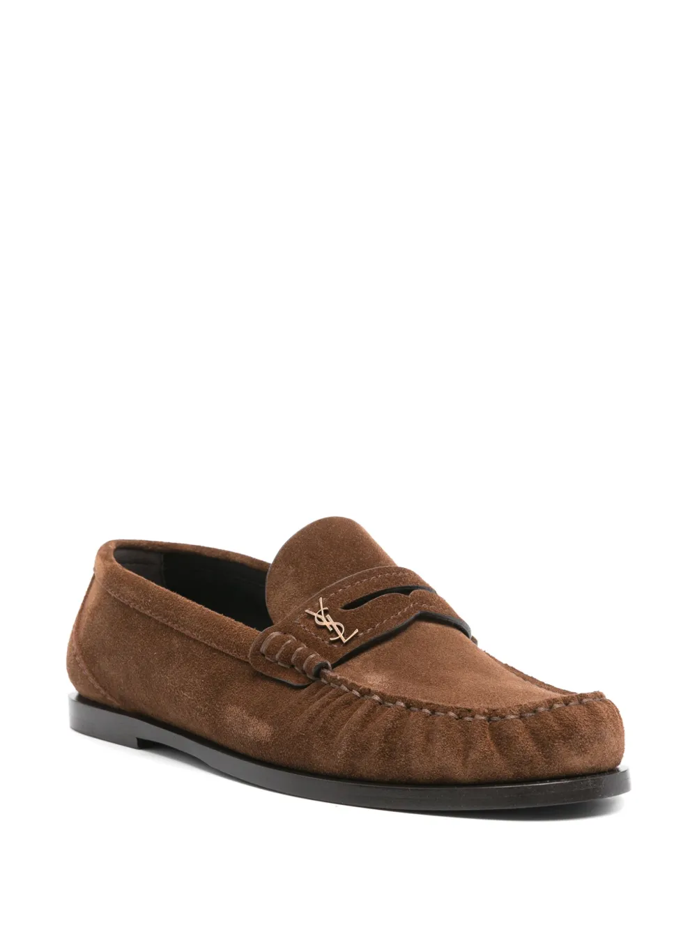 Saint Laurent Suède loafers - Bruin