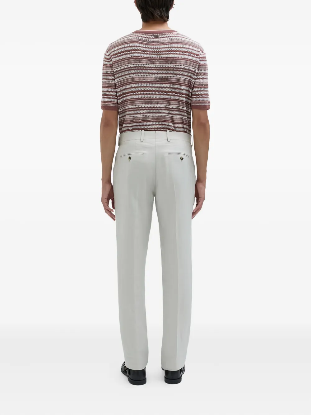 Agnona Linsee Jacquard Striped Knit T-shirt In Multi