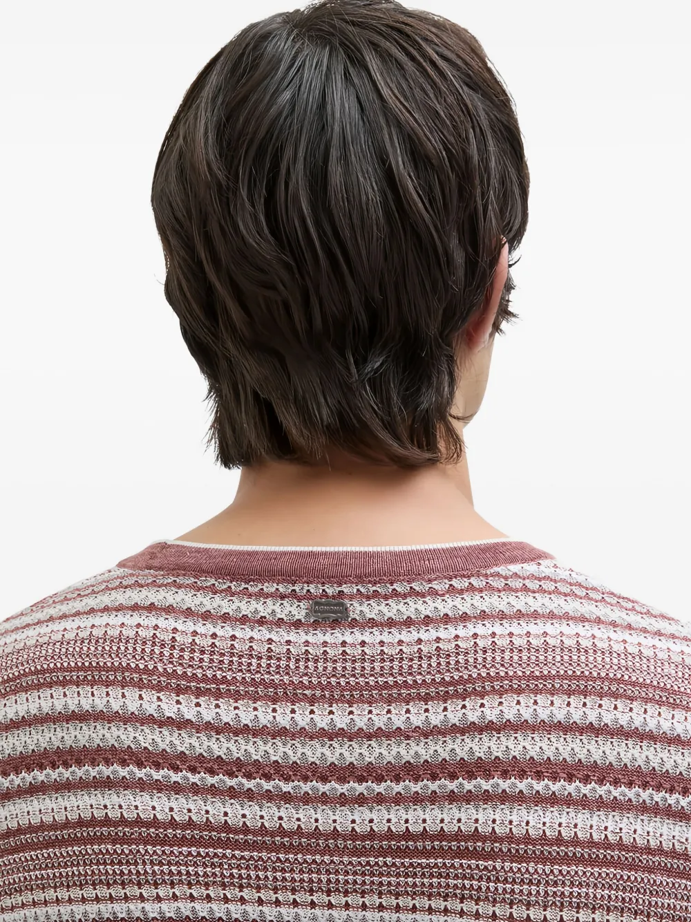 Agnona Linsee Jacquard Striped Knit T-shirt In Multi