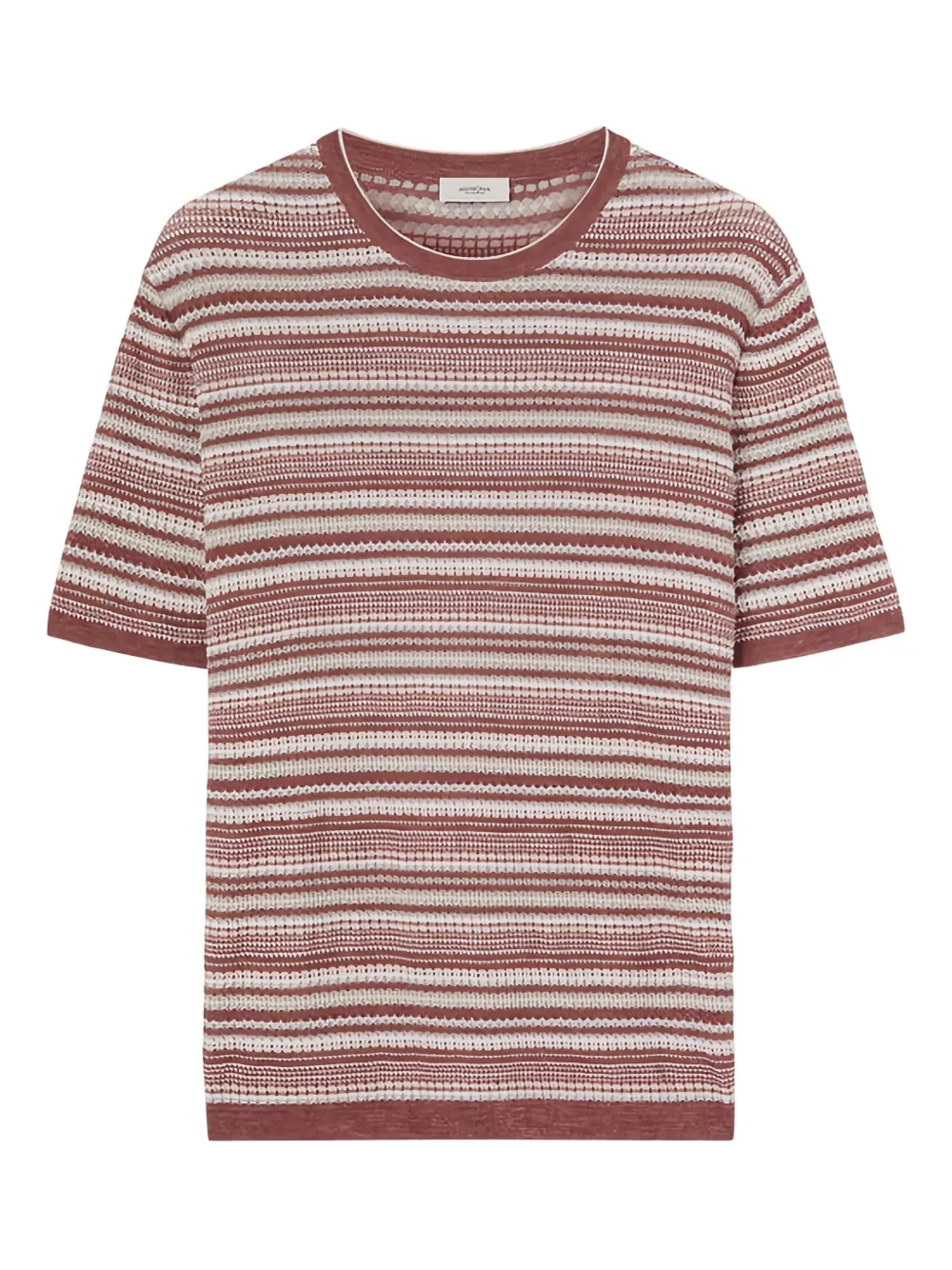 Agnona Linsee Jacquard Striped Knit T-shirt In Multi