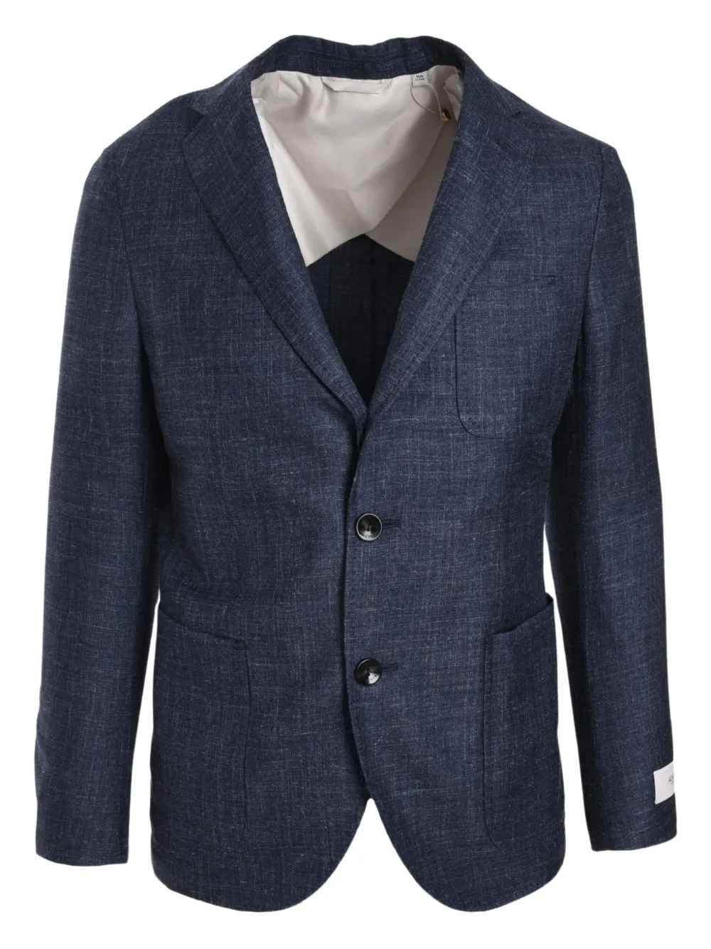Agnona linen single-breasted blazer | Blue | Image 1
