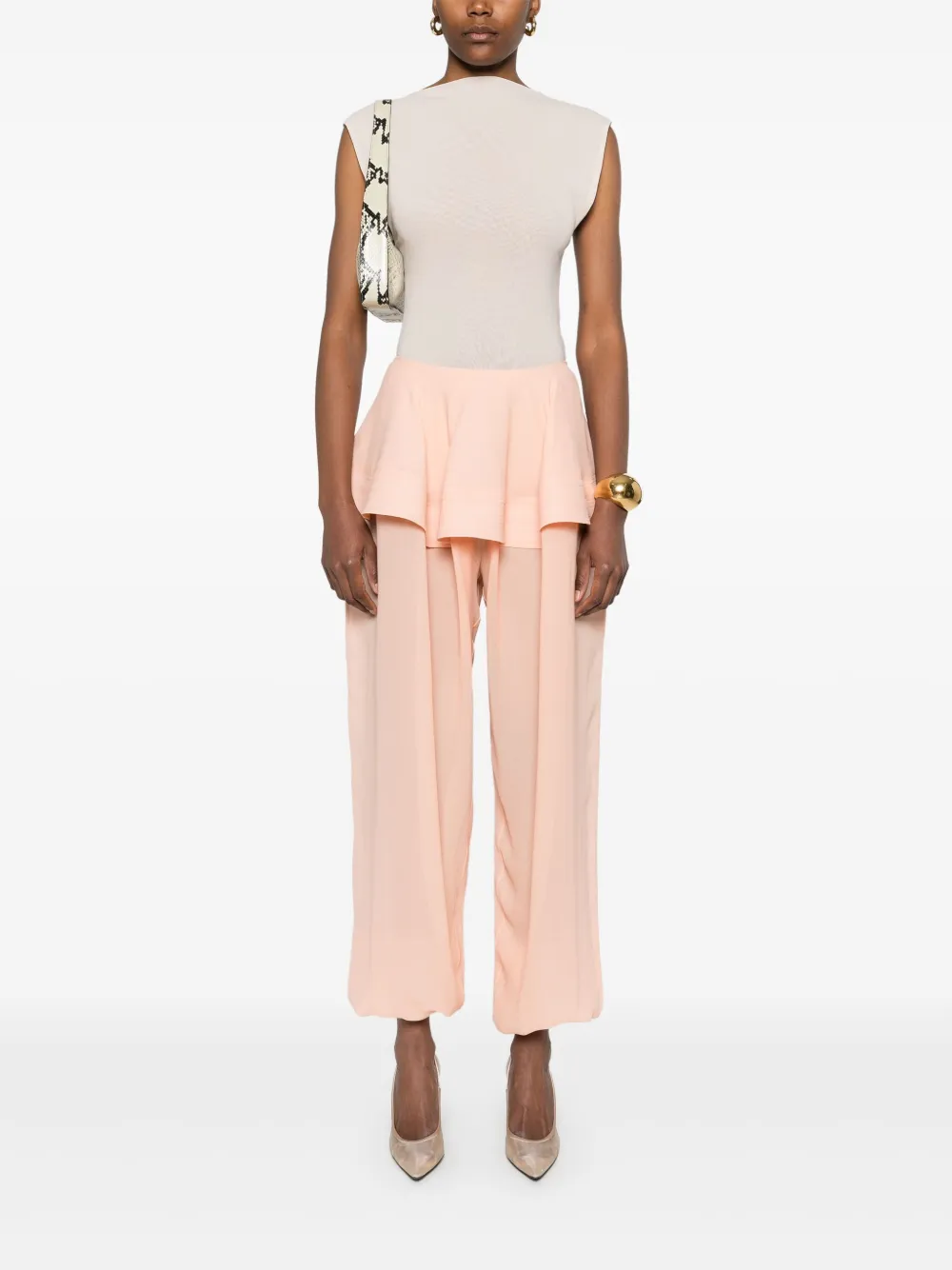Alaïa peplum georgete trousers | Tapered Pants | Image 2
