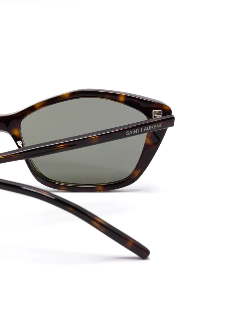 Saint Laurent Eyewear Zonnebril met geometrisch montuur Bruin