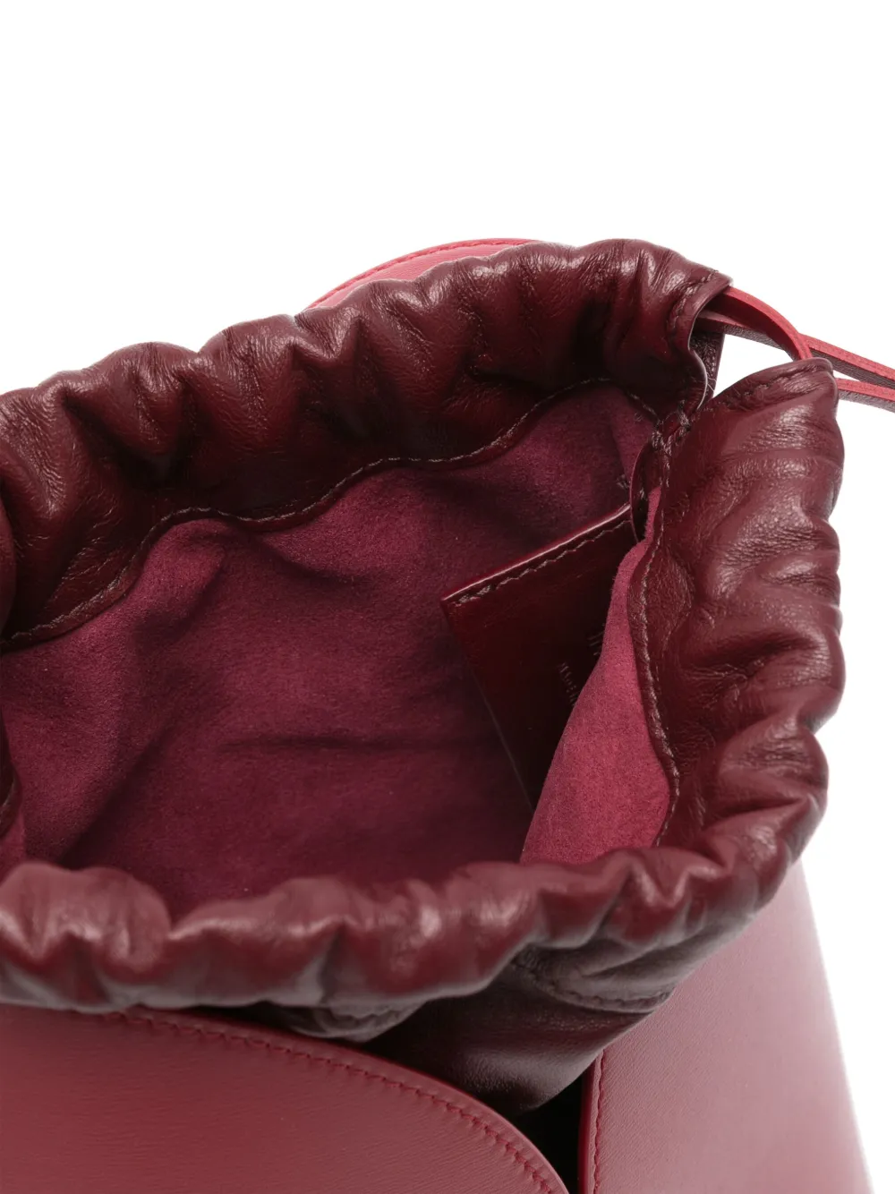 Jil Sander Curve kleine crossbodytas Rood