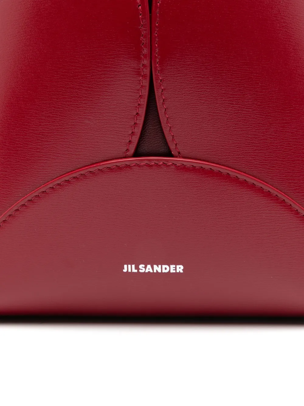 Jil Sander Curve kleine crossbodytas Rood