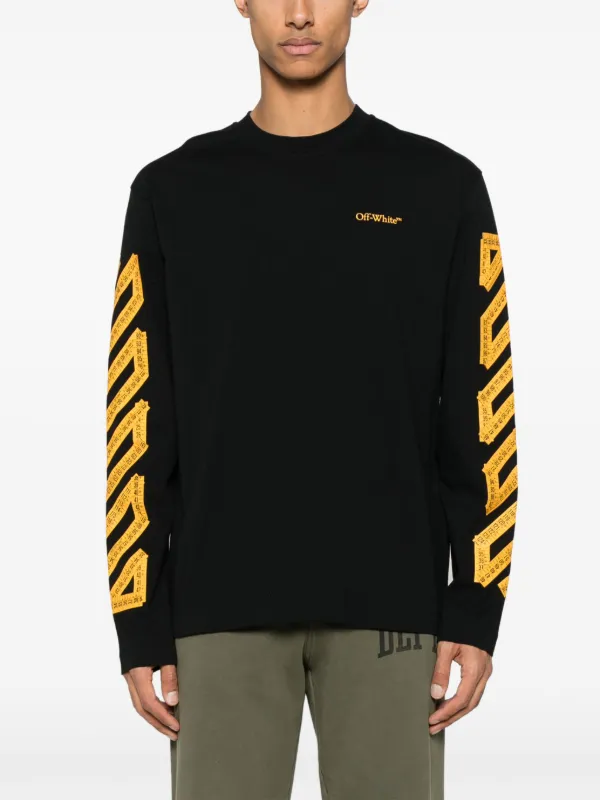Off-White テープ アロー ロゴ Tシャツ オフホワイト オーバーサイズ テープ アロー Tシャツ ブラック