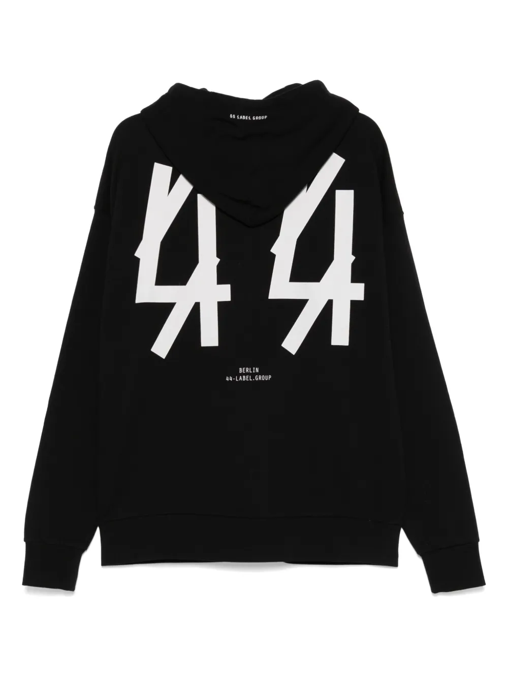 44 LABEL GROUP logo-print hoodie - Zwart