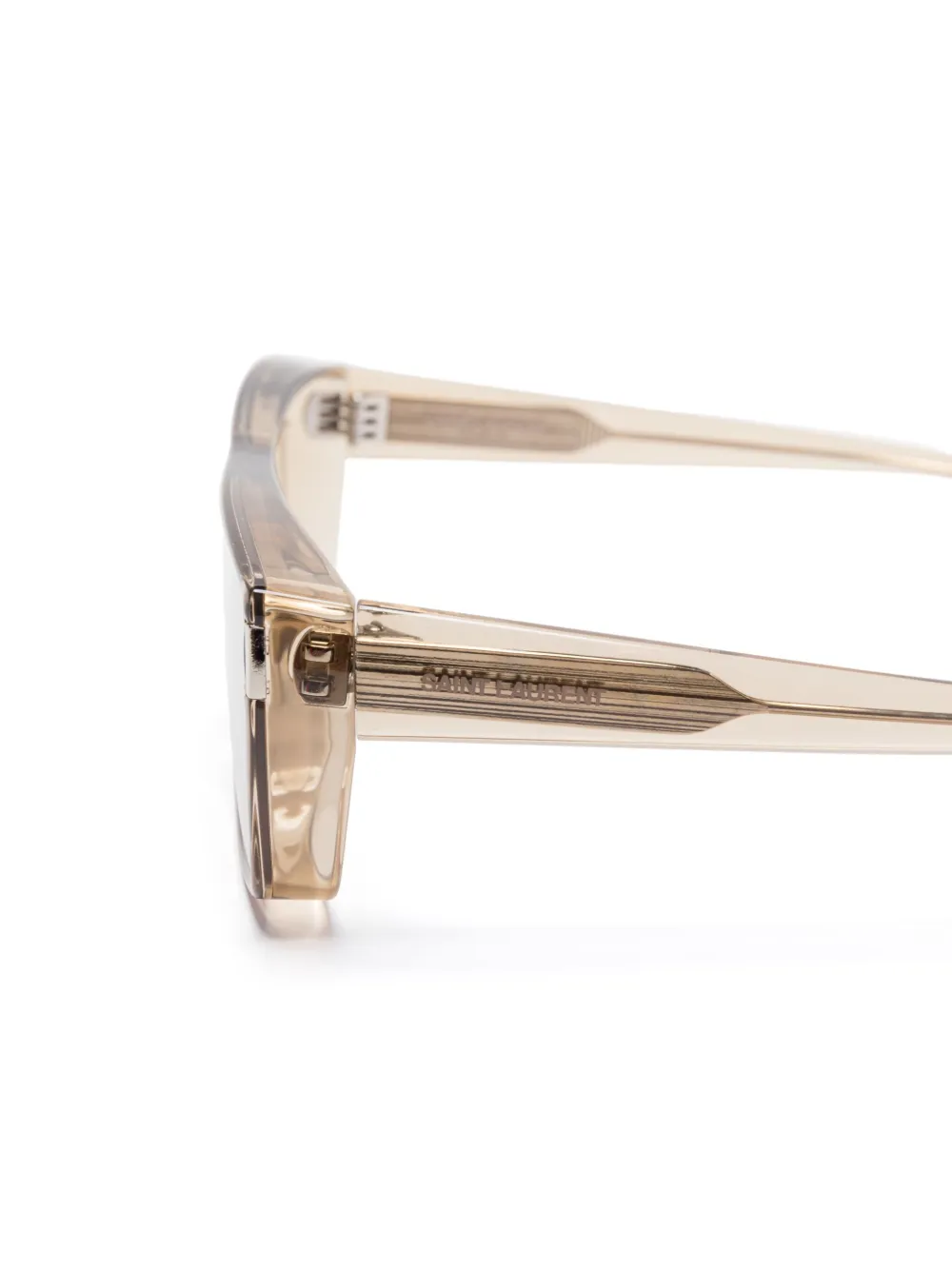 Saint Laurent Eyewear Zonnebril met rechthoekig montuur Bruin