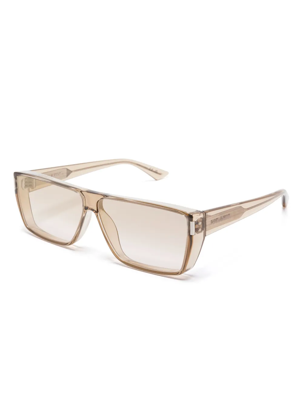 Saint Laurent Eyewear Zonnebril met rechthoekig montuur - Bruin