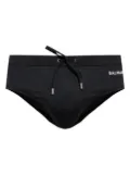 Balmain logo-embroidered swim briefs - Black