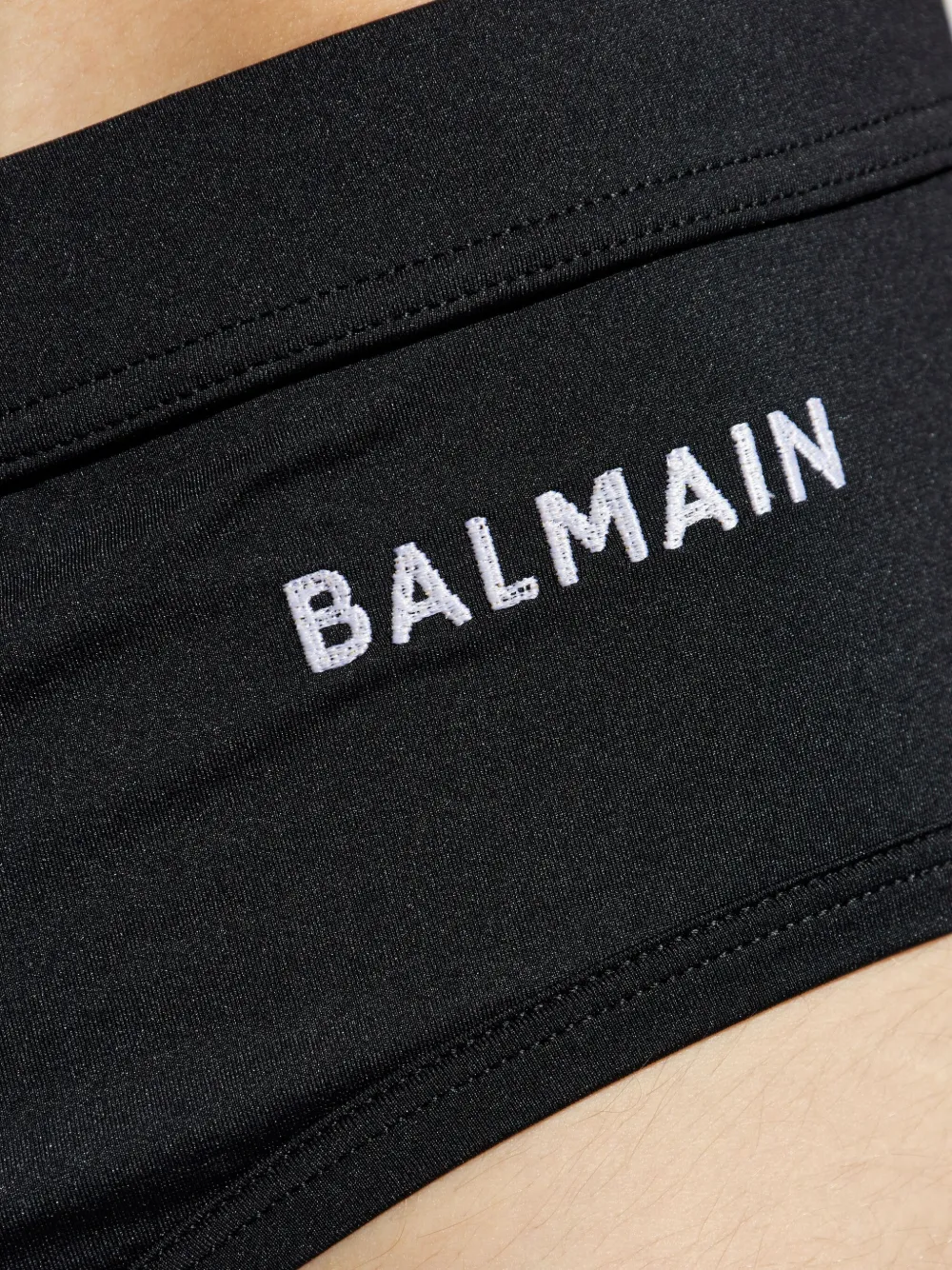 BALMAIN LOGO-EMBROIDERED SWIM BRIEFS 