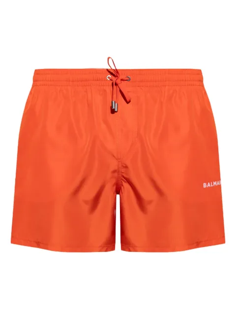 Balmain logo-embroidered swim shorts 