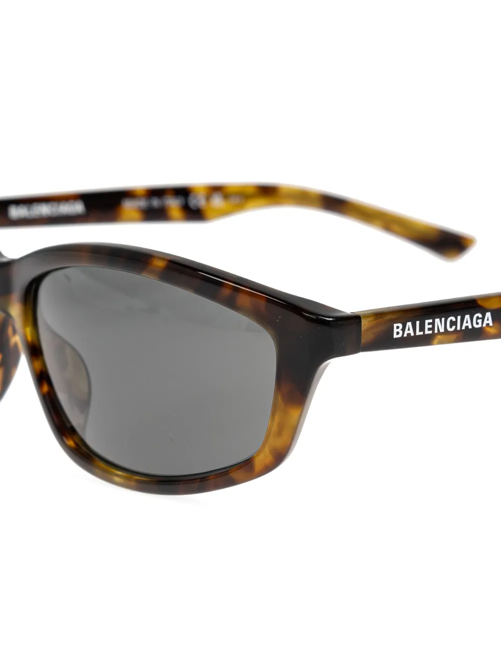 Balenciaga Eyewear Zonnebril met logoprint Bruin