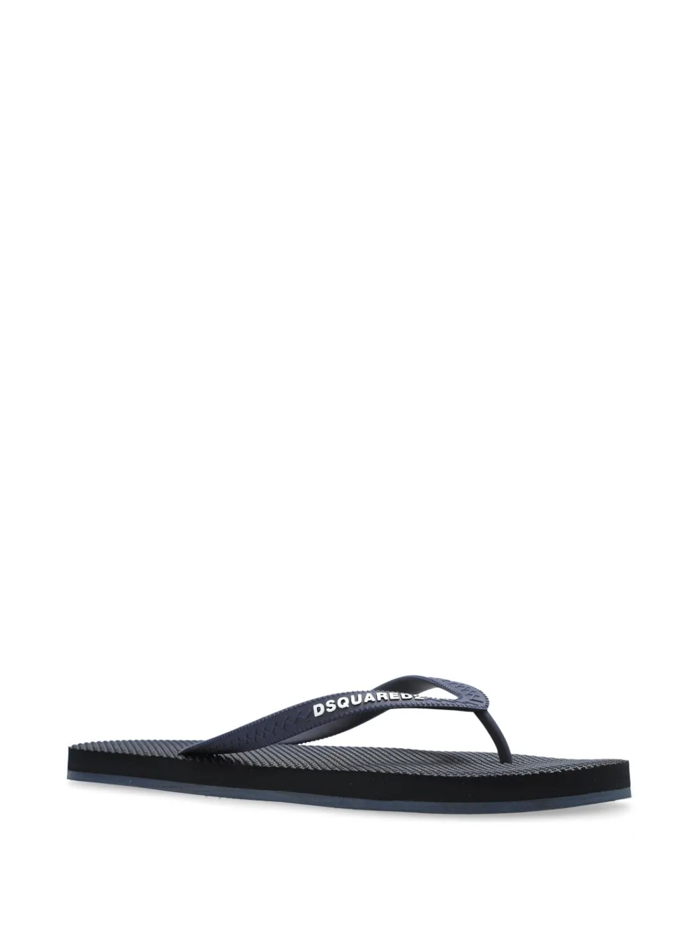 DSQUARED2 Teenslippers met logo-reliëf Blauw