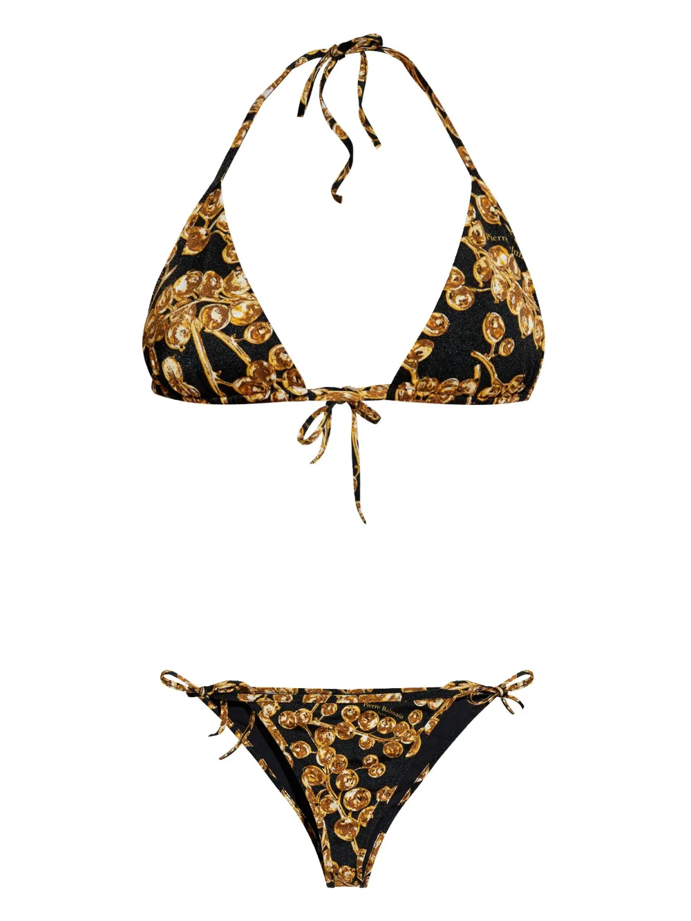 Balmain grape-print pattern bikini - Oro