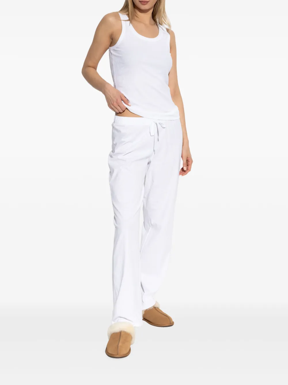 Hanro organic cotton pajama pants - Wit