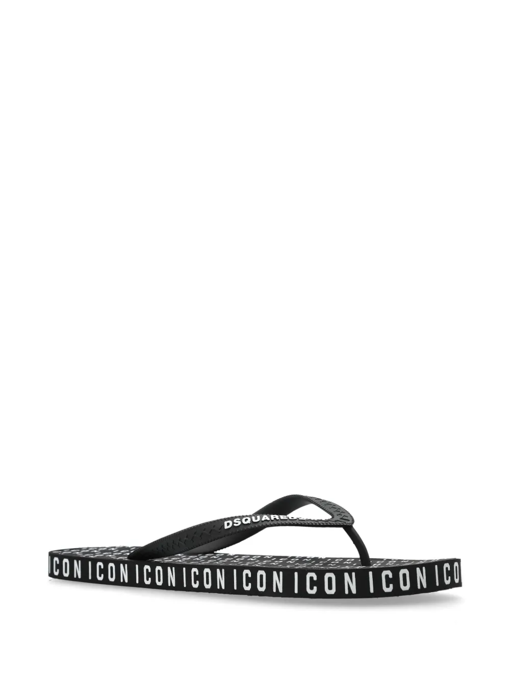 DSQUARED2 Icon teenslippers - Zwart