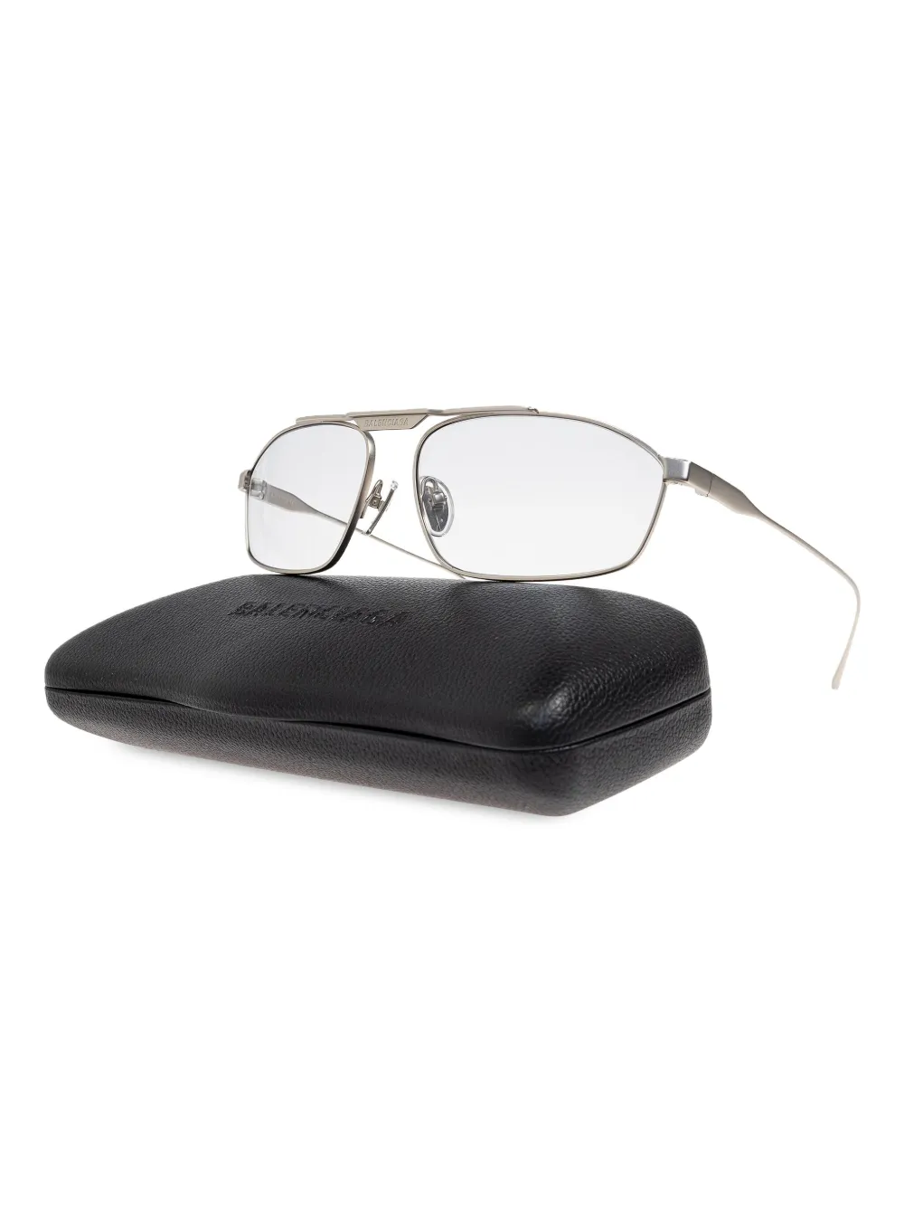 Balenciaga Eyewear Zonnebril met gegraveerd logo Zilver