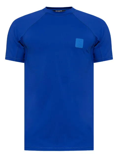 Balmain logo-appliqué swimming T-shirt