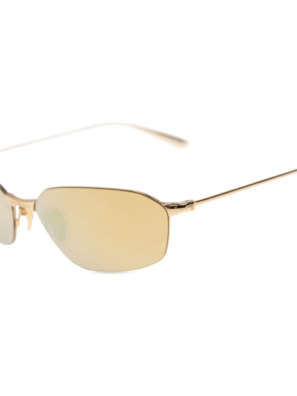 Balenciaga Eyewear Zonnebril met zeshoekig montuur Goud