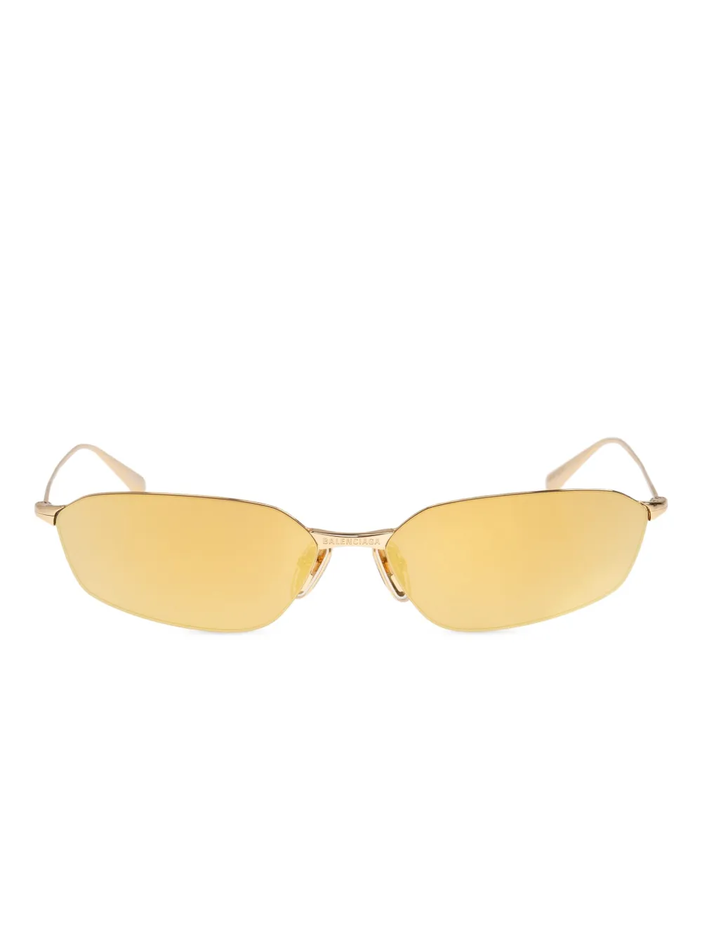 Balenciaga Eyewear Zonnebril met zeshoekig montuur Goud