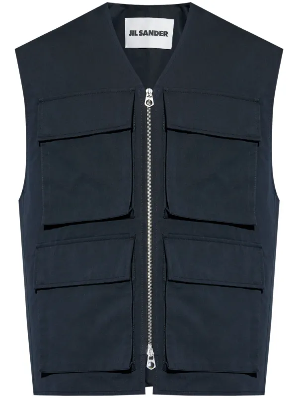 JIL SANDER ベスト Jil Sander ポケット ベスト | ブラック | FARFETCH JP