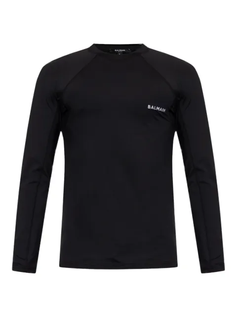 Balmain logo-embroidered T-shirt