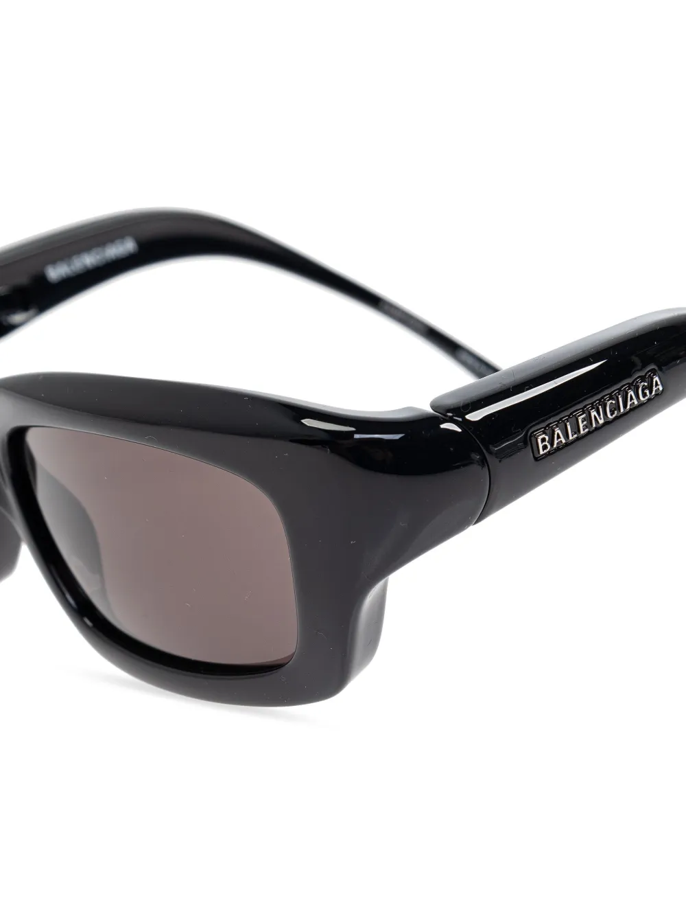 Balenciaga Eyewear Zonnebril met rechthoekig montuur Zwart