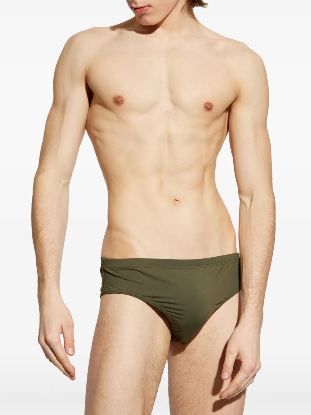 Balmain logo-patch swim trunks - Groen