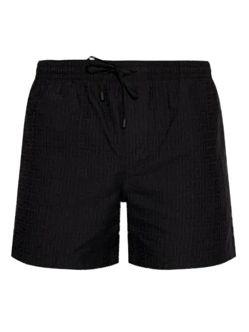Short de bain imprimé Labyrinth - Balmain - Modalova