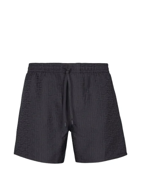 Balmain PB Labyrinthe monogram swim shorts