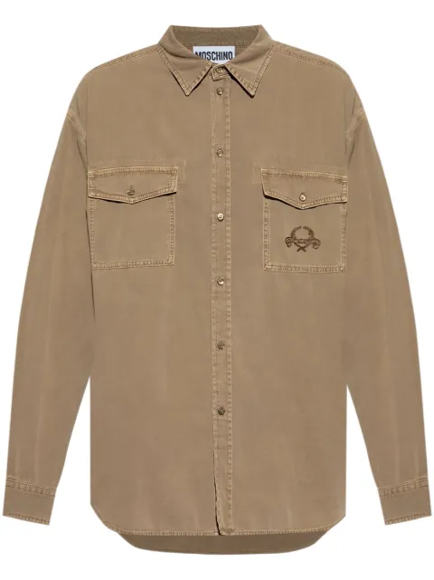 Moschino logo-embroidered shirt