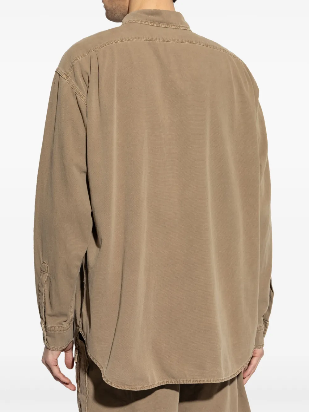 Moschino Overhemd met geborduurd logo Beige