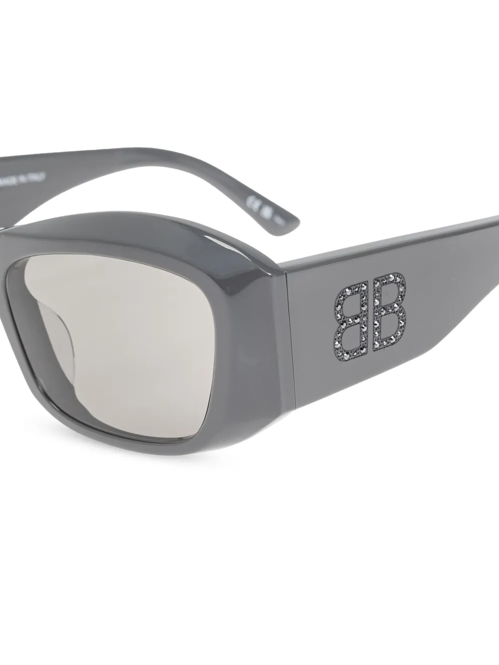Balenciaga Eyewear Zonnebril met rechthoekig montuur Zwart