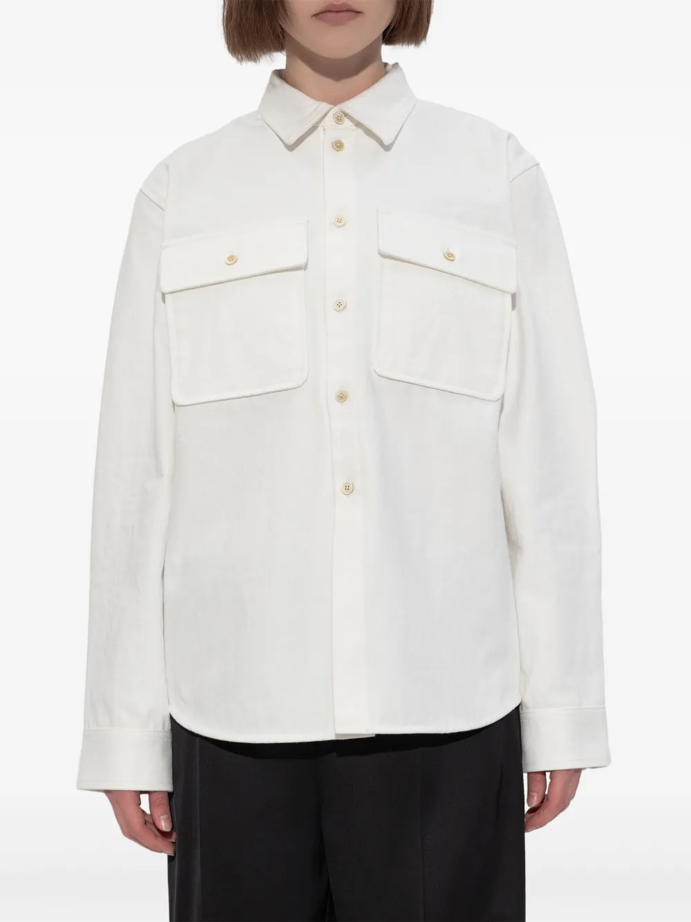 Jil Sander Blouse met klepzak Wit