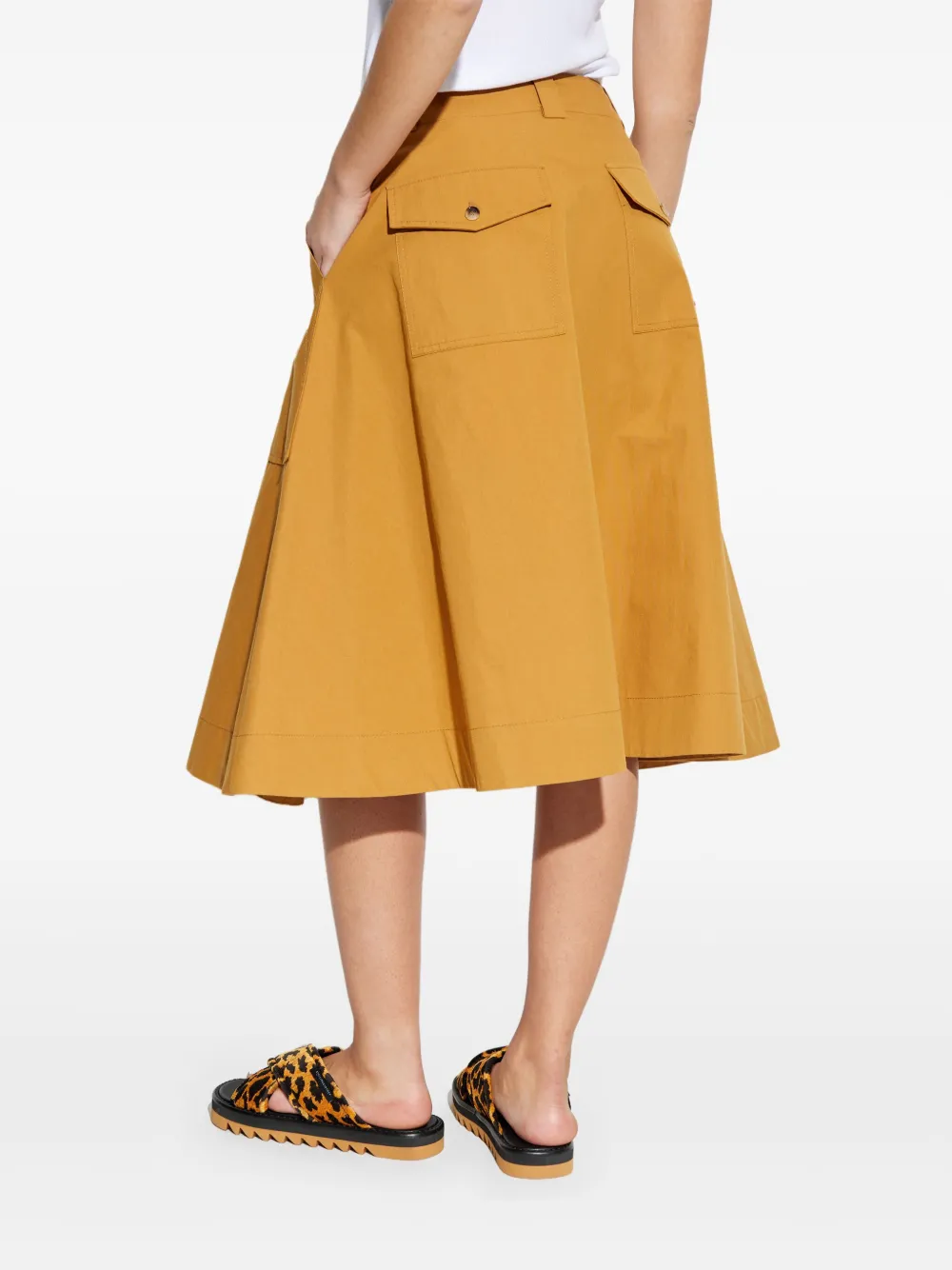Moschino flared rok Geel