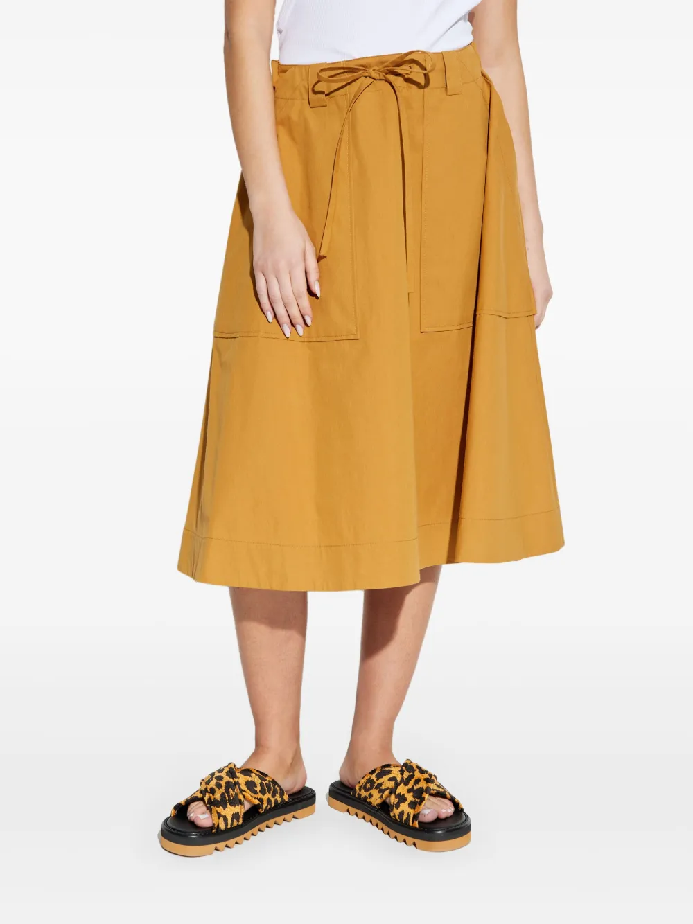 Moschino flared rok Geel