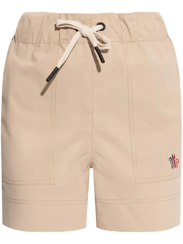 Moncler Grenoble Logo-embroidered Shorts in Neutrals