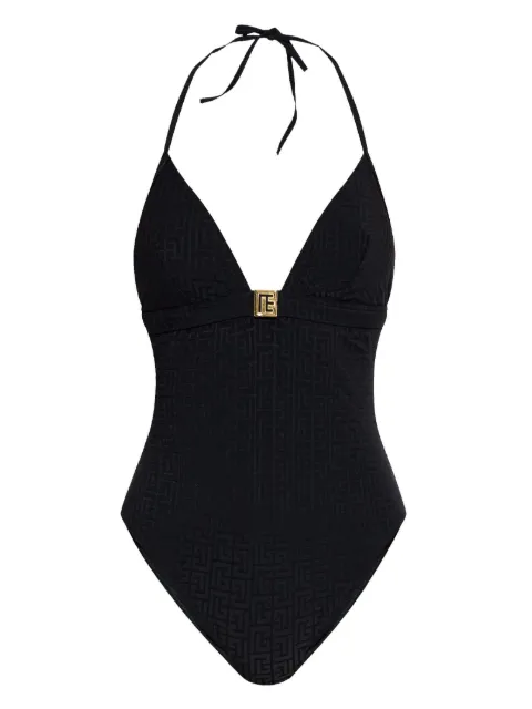 Balmain monogram-pattern swimswui
