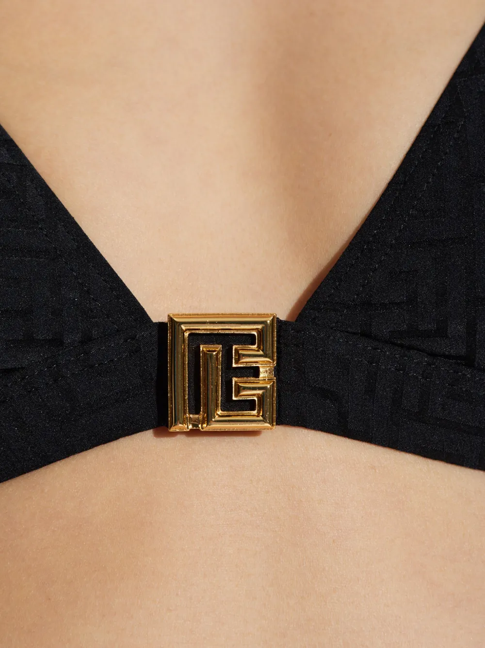 Balmain Bikini met logoplakkaat Zwart