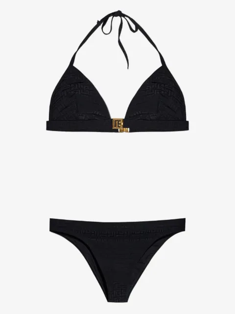 Balmain logo plaque bikini