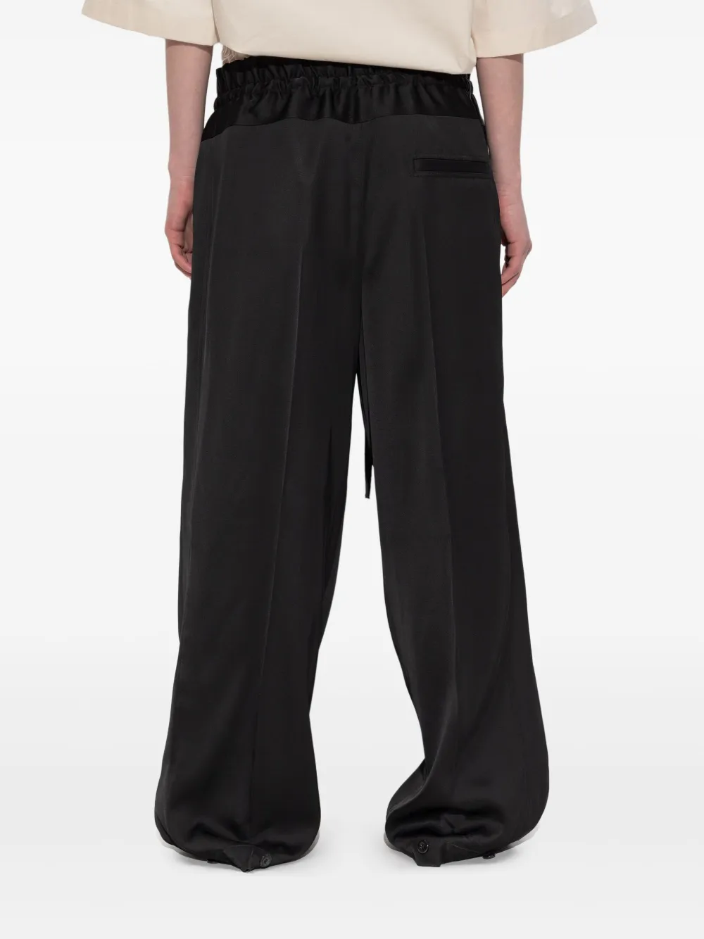 Jil Sander Broek met wijde pijpen Zwart