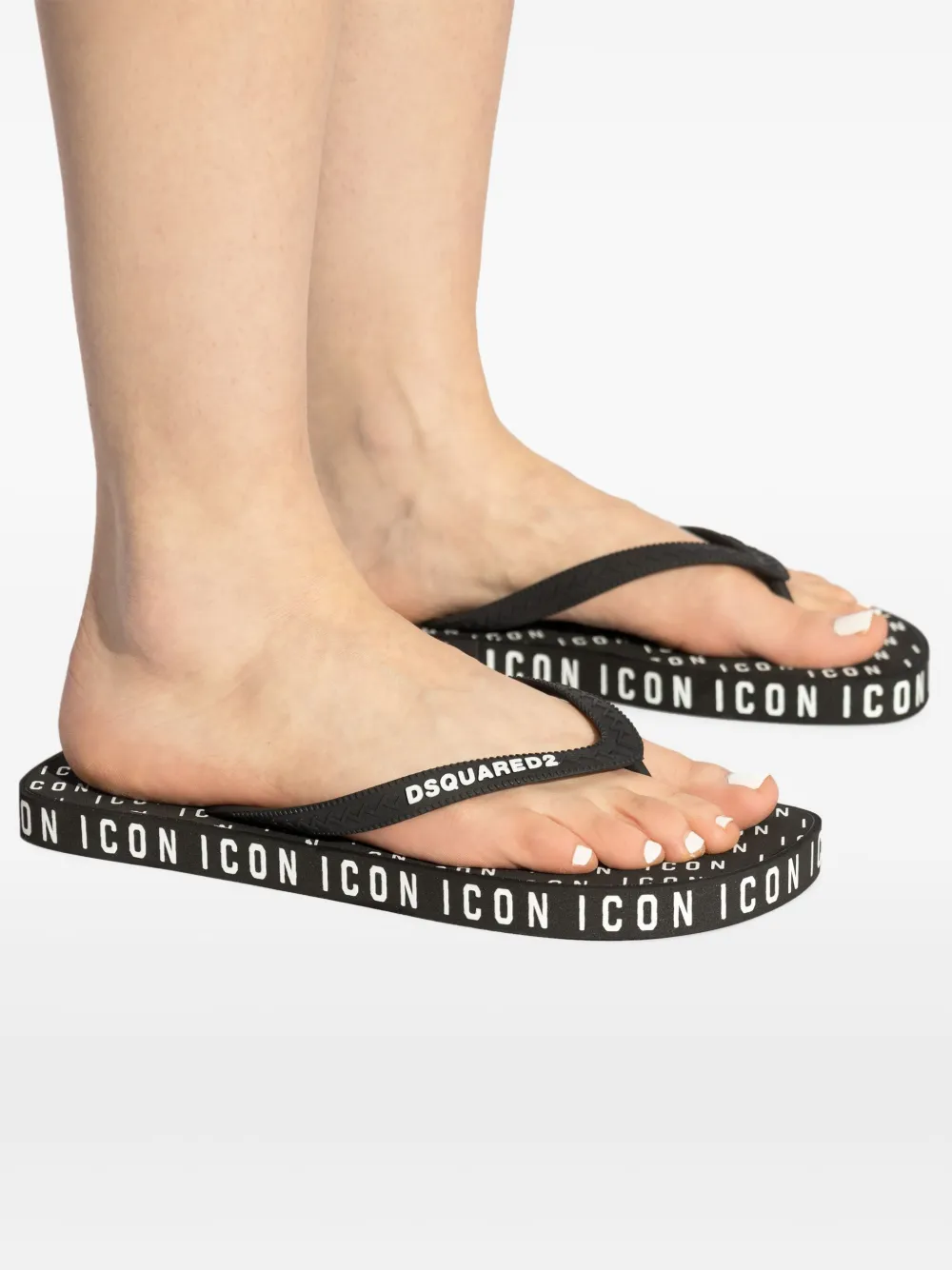 DSQUARED2 Icon teenslippers Zwart